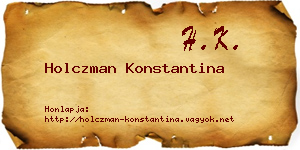 Holczman Konstantina névjegykártya
